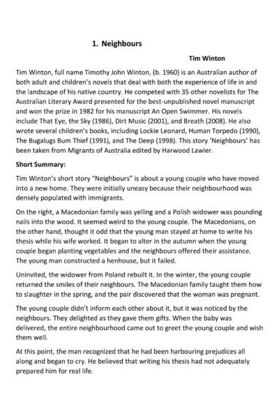 Class 12 English Literature - All Summary, Short and Long Answer Questions Part 1